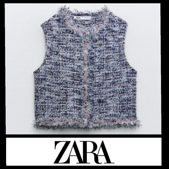 Zara Tweed-Like Woven Vest – NWT - medium - Picture 16 of 17